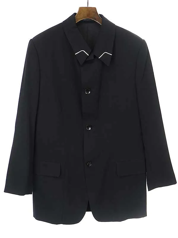 Yohji Yamamoto ヨウジヤマモトプールオム 03SS ウールギャバジンパイピングジャケット