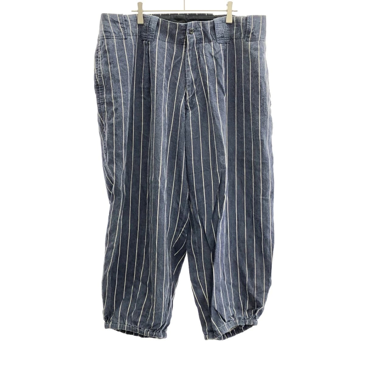 Yohji Yamamoto ヨウジヤマモト プールオム 2006SS ベースボール期 リネンストライプバルーンパンツ HR-P26-316