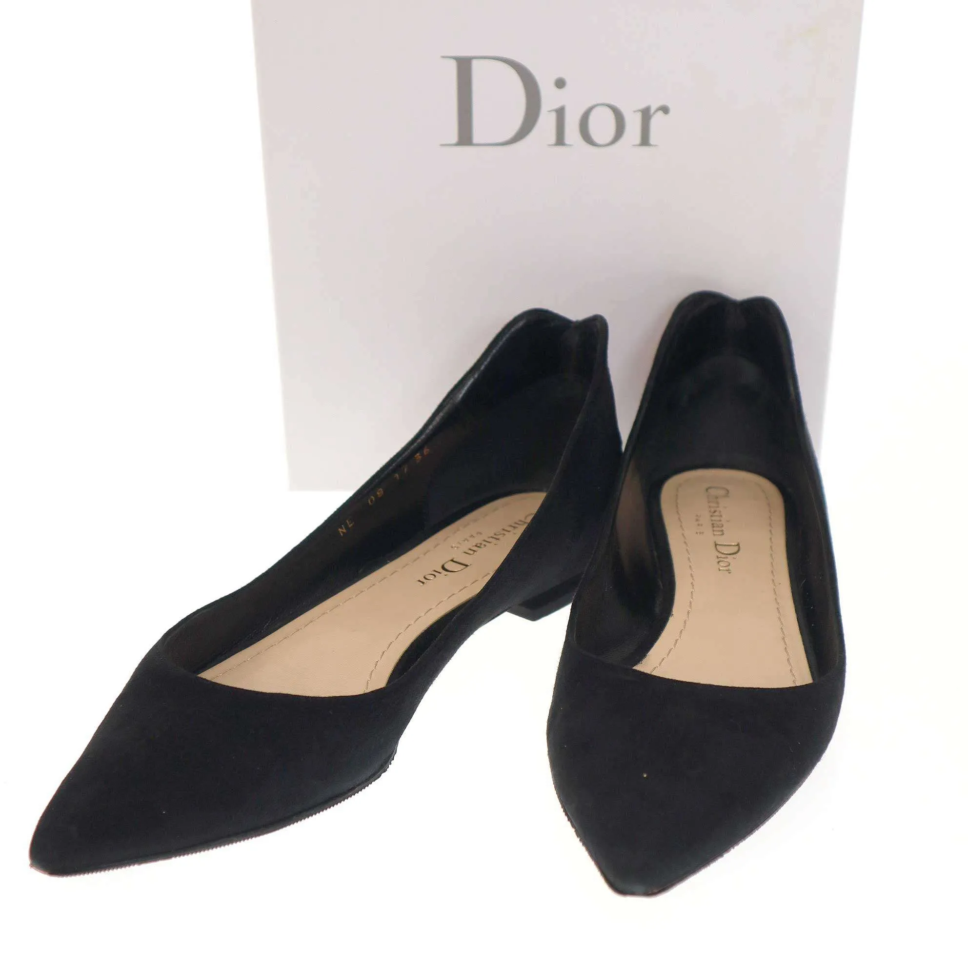 Christian Dior クリスチャンディオール スウェードハートフラットパンプス KCB410VVVS900