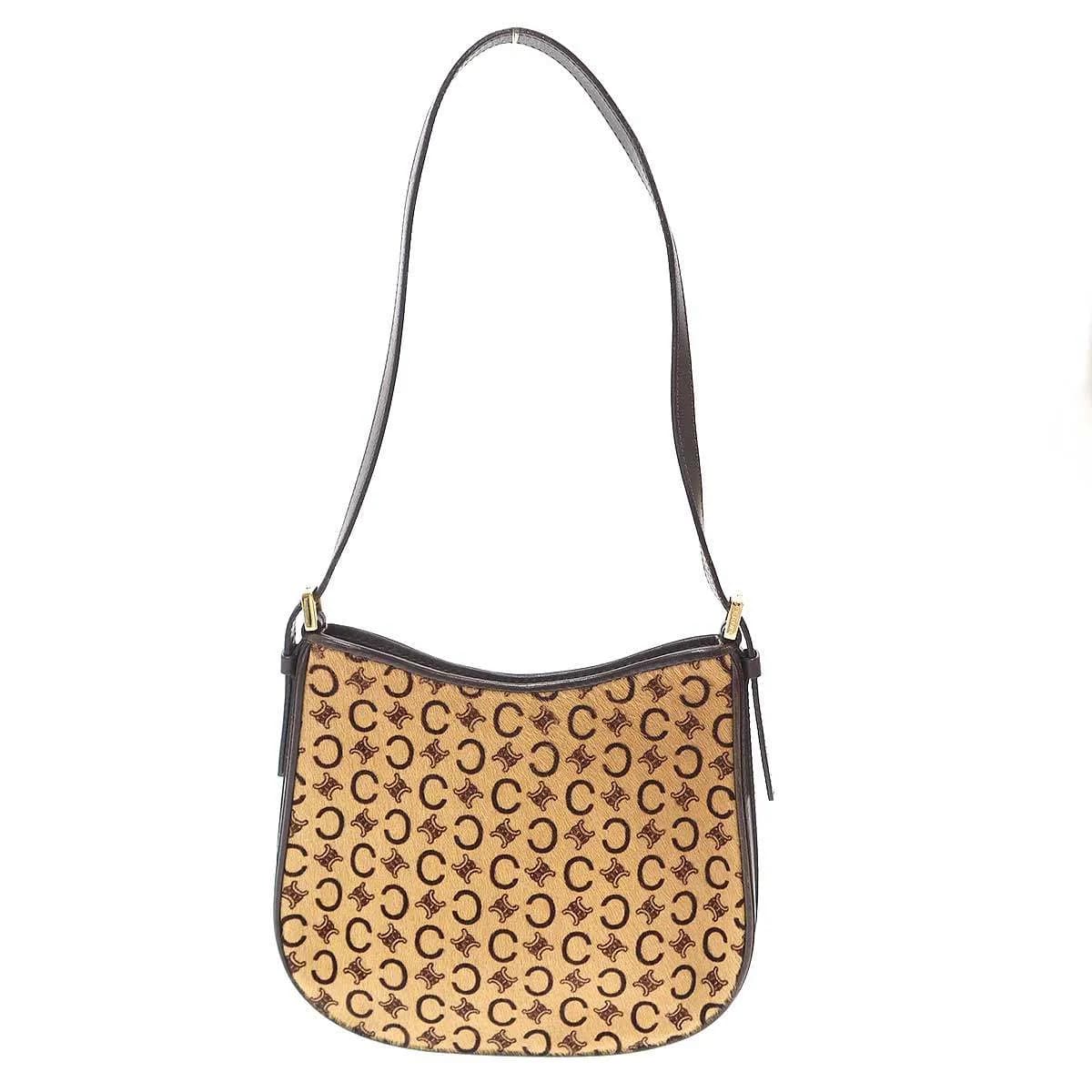 CELINE セリーヌ マカダム ハラコワンショルダーバッグ
