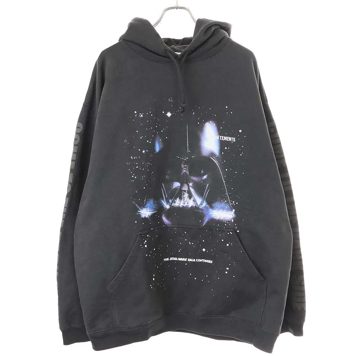 VETEMENTS ヴェトモン×スターウォーズ 20SS Dark Side Hoodie グラフィックプリントプルオーバーパーカー