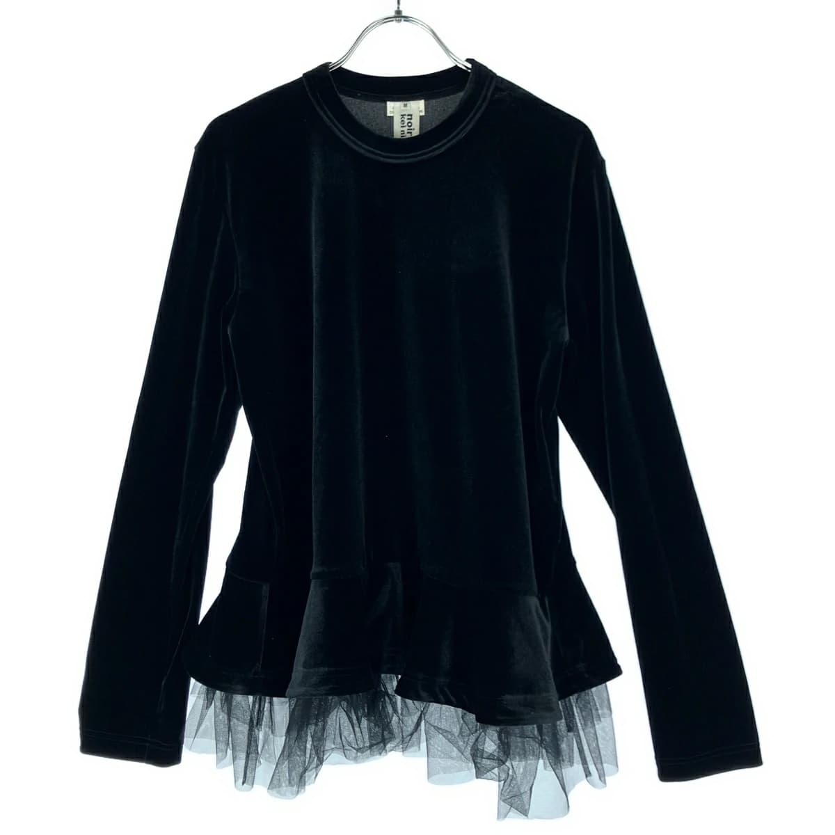 noir kei ninomiya ノワール ケイ ニノミヤ 24AW チュールドッキングベロアプルオーバートップス