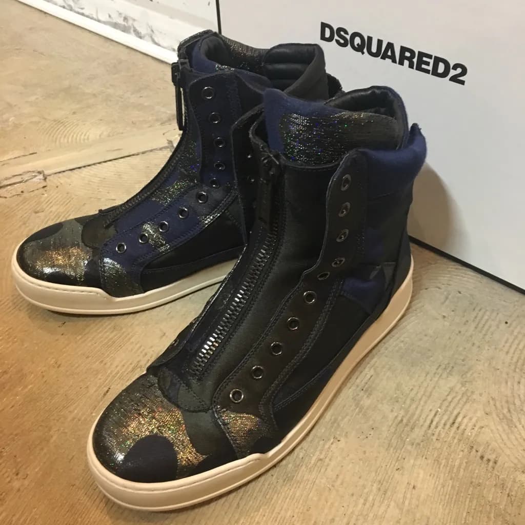 DSQUARED2 DSQUARED2 15SS センタージップカモフラージュスニーカー