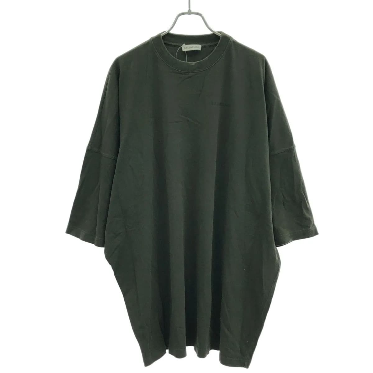 BALENCIAGA バレンシアガ エンブロイダリー ロゴ オーバーサイズTシャツ 528409 TBV36