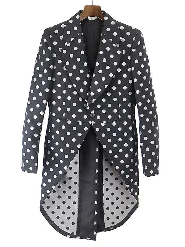 COMME des GARCONS コムデギャルソン オムプリュス 14AW ドット柄燕尾テーラードジャケットモーニングコート