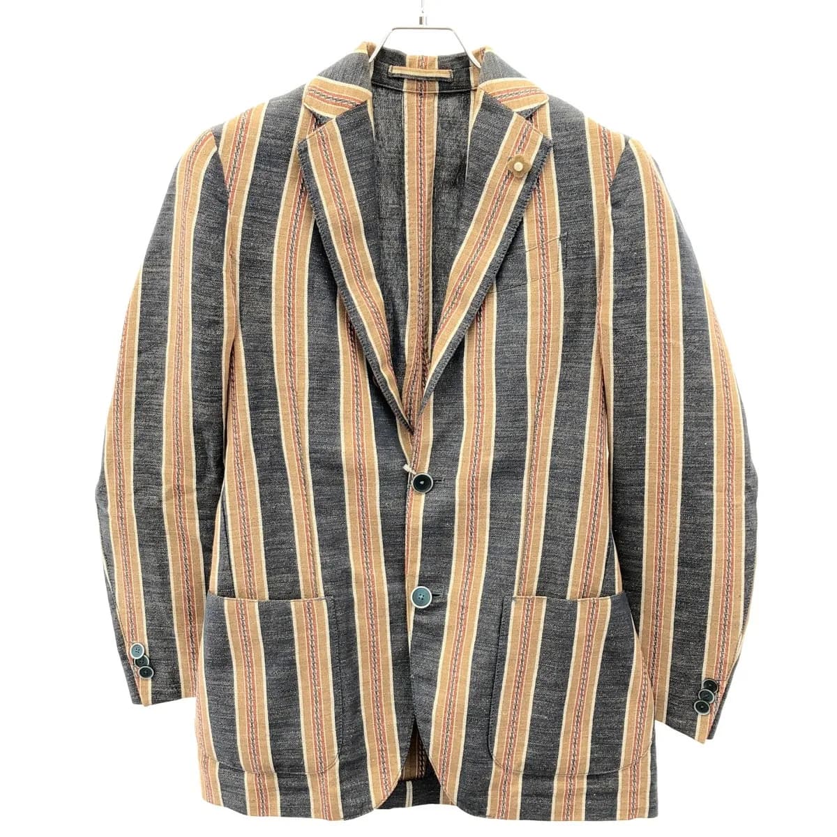 LARDINI ラルディーニ BEAMS 別注 JK9 EASY ストライプテーラードジャケット KH364122