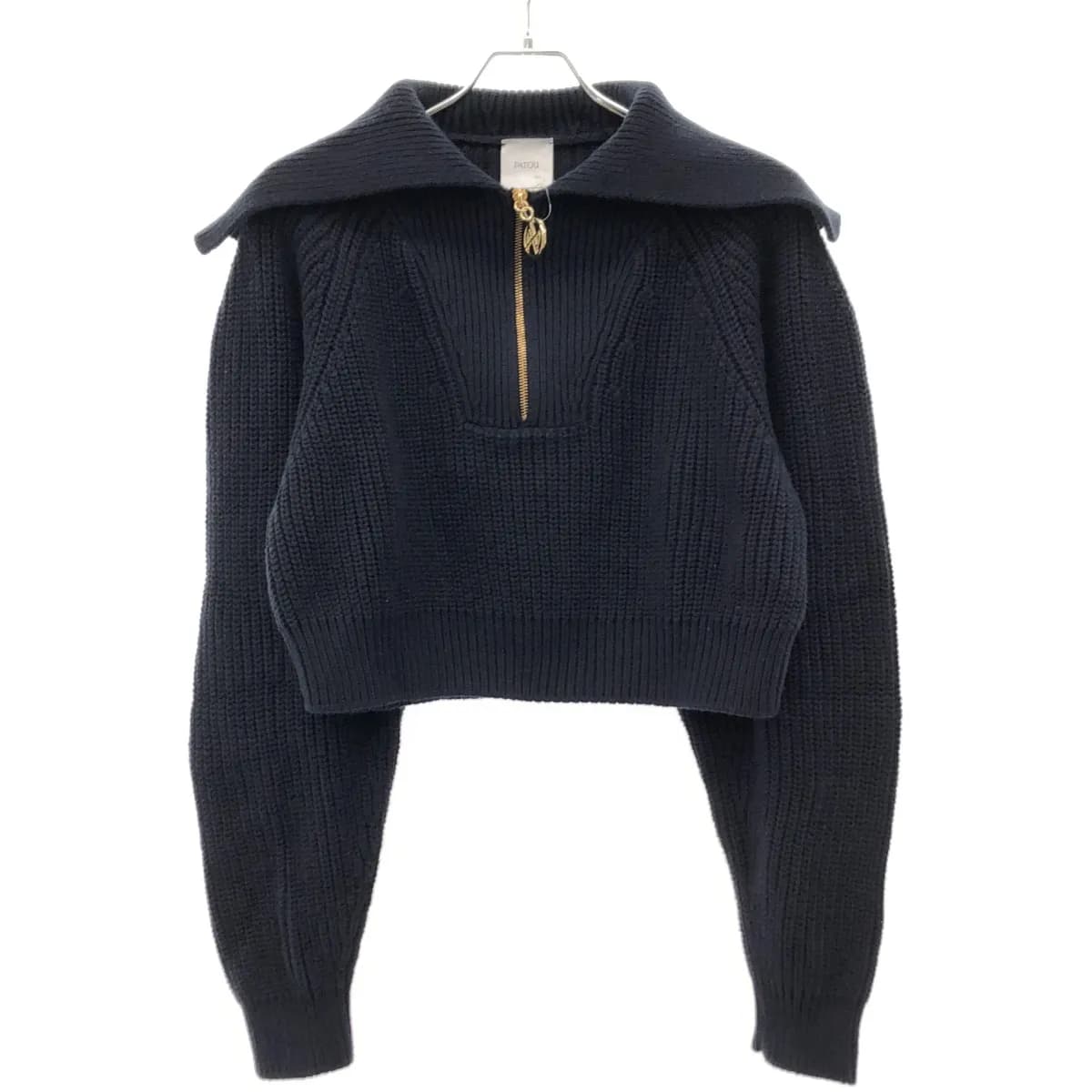 PATOU パトゥ eco-friendly セーラーカラーハーフジップニットセーター KN0678044698N