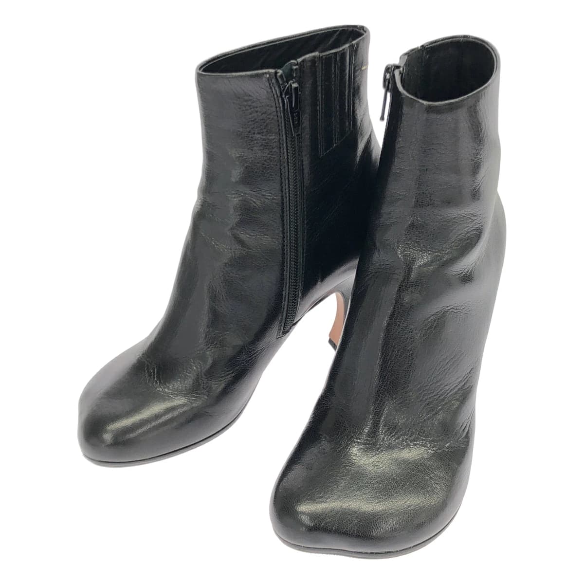 Maison Margiela エムエムシックス メゾン マルジェラ 18AW スクエアトゥアンクルヒールブーツ S40WU0165