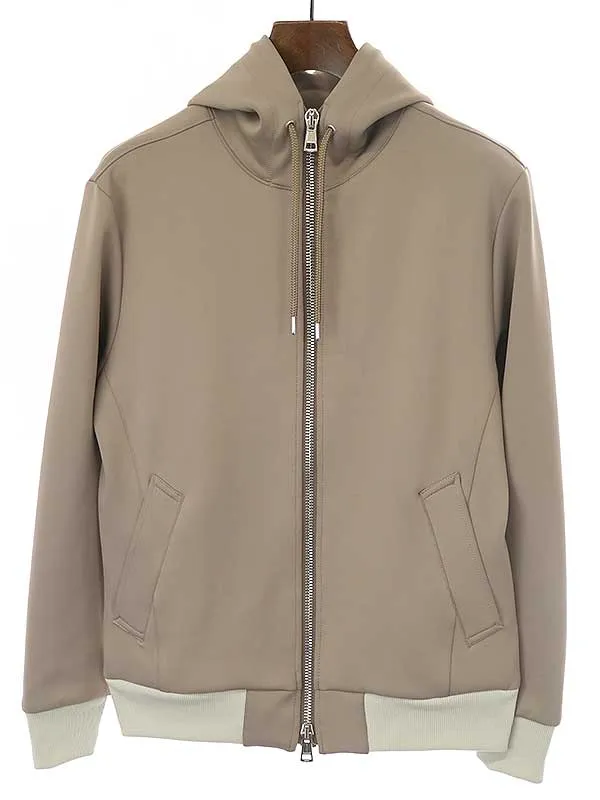 1piu1uguale3 ウノピゥウノウグァーレトレ 22SS 40G FULLY DULL JERSEY バックロゴジップアップパーカー