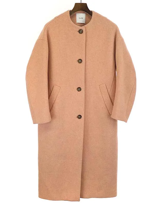 CLANE クラネ COLLORLESS WOOL COCOON COAT ノーカラーコクーンコート