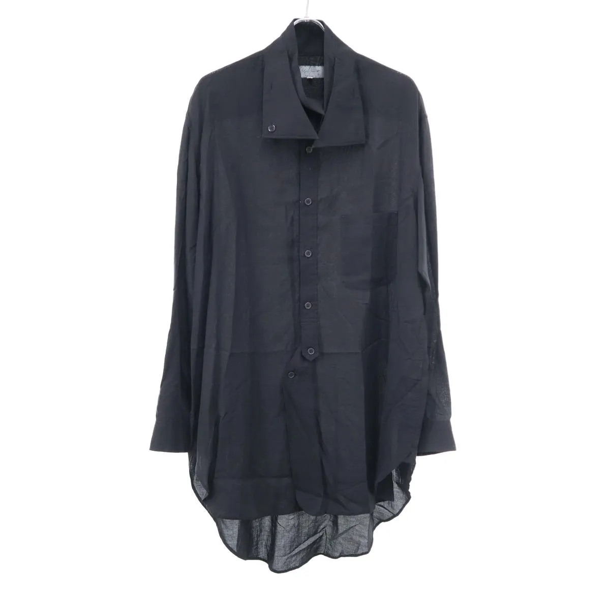 Yohji Yamamoto ヨウジヤマモト プールオム 22AW ロングスリーブ アシンメトリートリプルカラーシャツ HE-B30-210