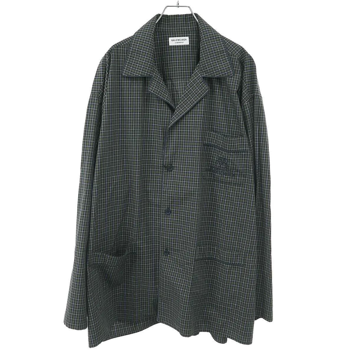 BALENCIAGA バレンシアガ 21SS HOMEWEAR チェックパジャマシャツ 659014 TKM34