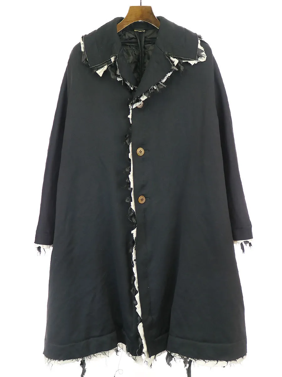 COMME des GARCONS コムデギャルソン 18AW フリルドッキングポリエステルオーバーサイズコート