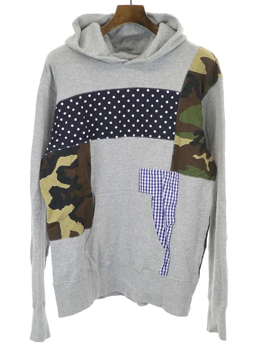 SOPHNET. ソフネット 15AW MULTI MIX PULL OVER PARKA パッチワークプルオーバーパーカー