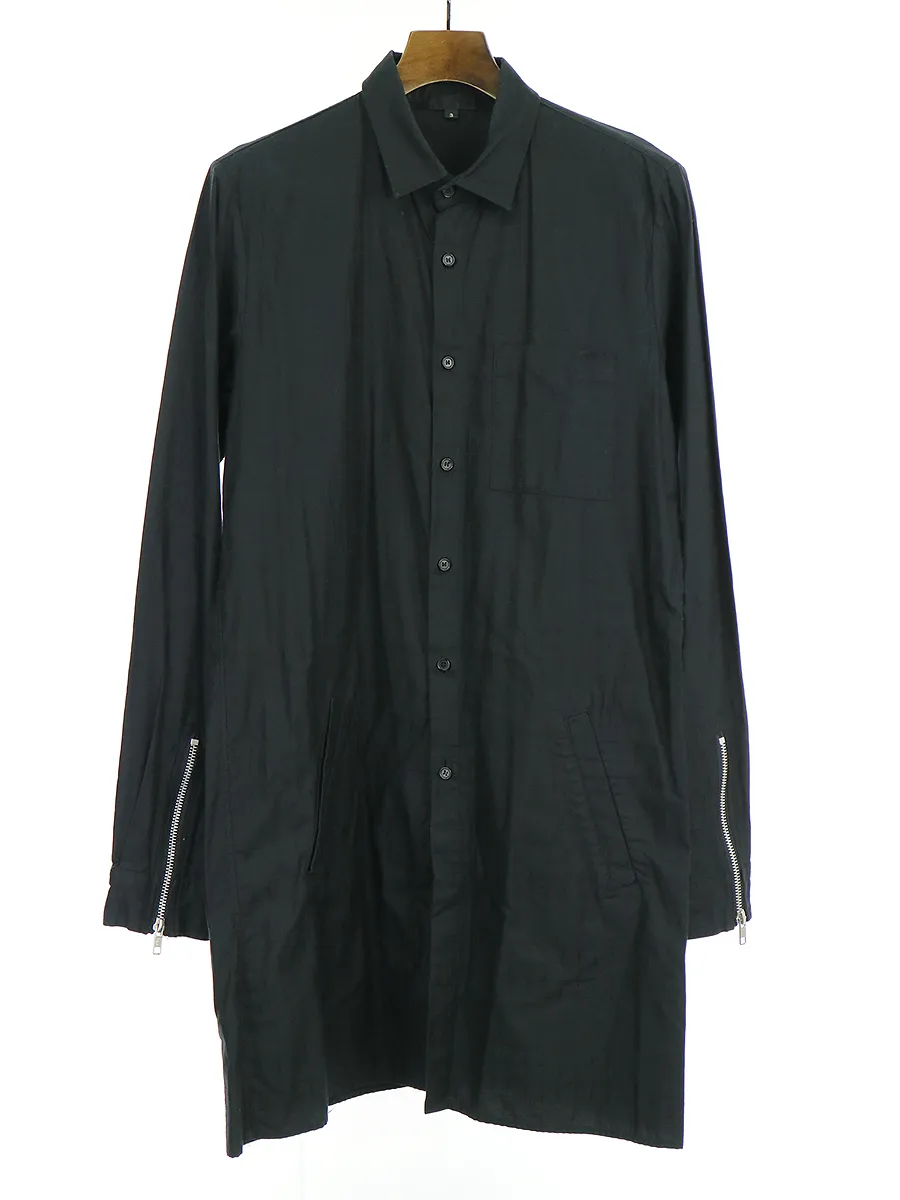 99%IS 99%is 14SS ブロックチェックボーダーコットンロングシャツ