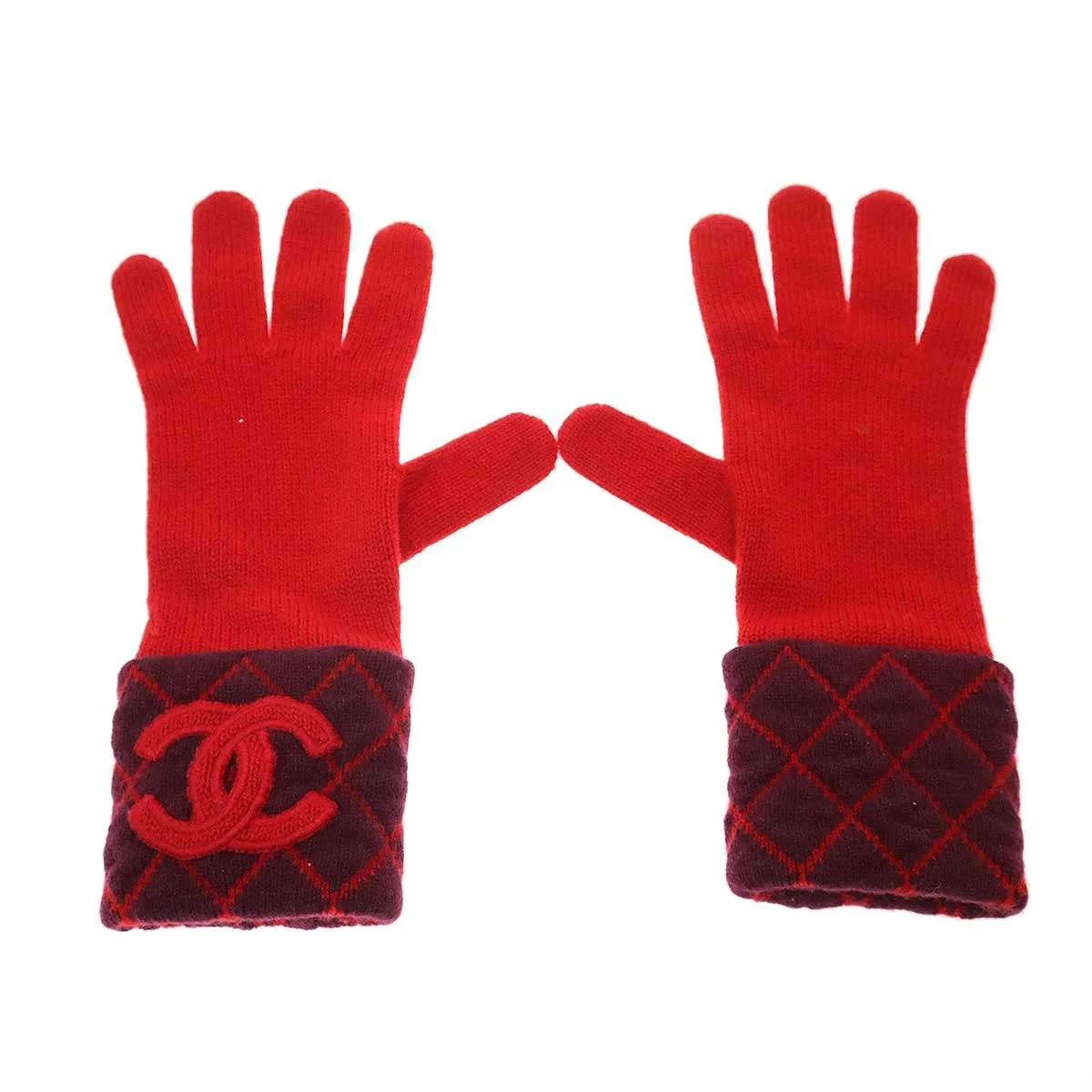 CHANEL シャネル ココマーク バイカラーグローブ 手袋