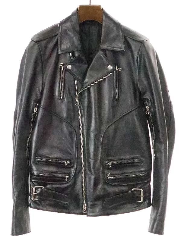 BALMAIN HOMME バルマン オム 09AW パーフェクト ホーススキン ダブルレザーライダースジャケット