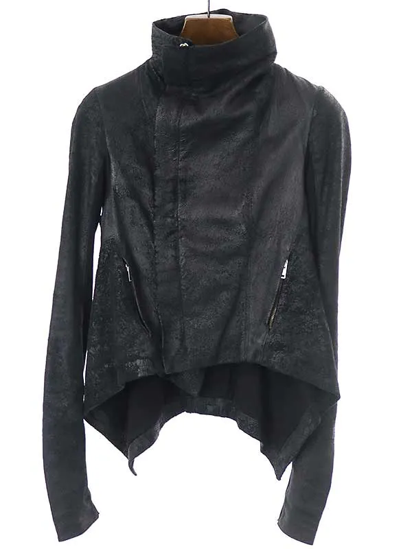 Rick Owens リックオウエンス デストロイハイネックレザージャケット