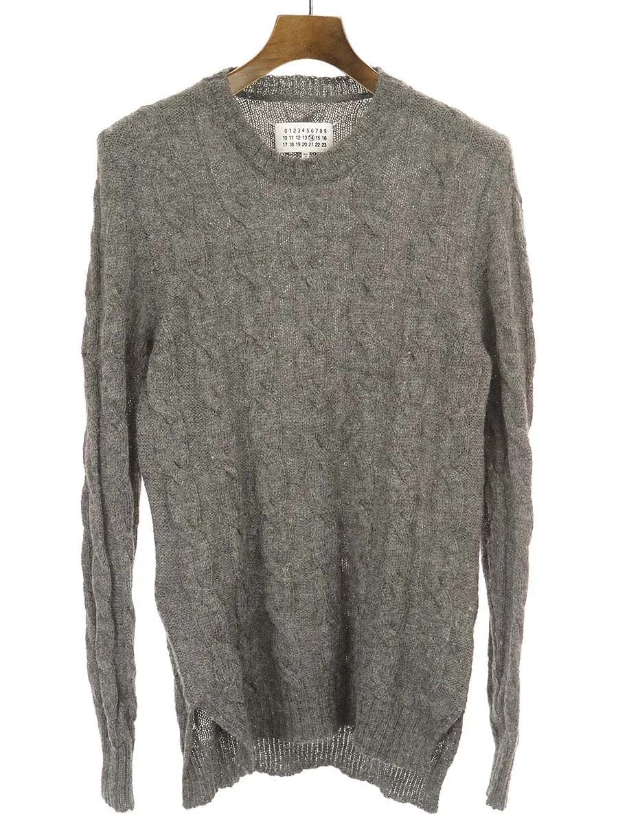 Maison Margiela メゾンマルタンマルジェラ14 15AW スリットデザインアルパカ混ウールニットセーター