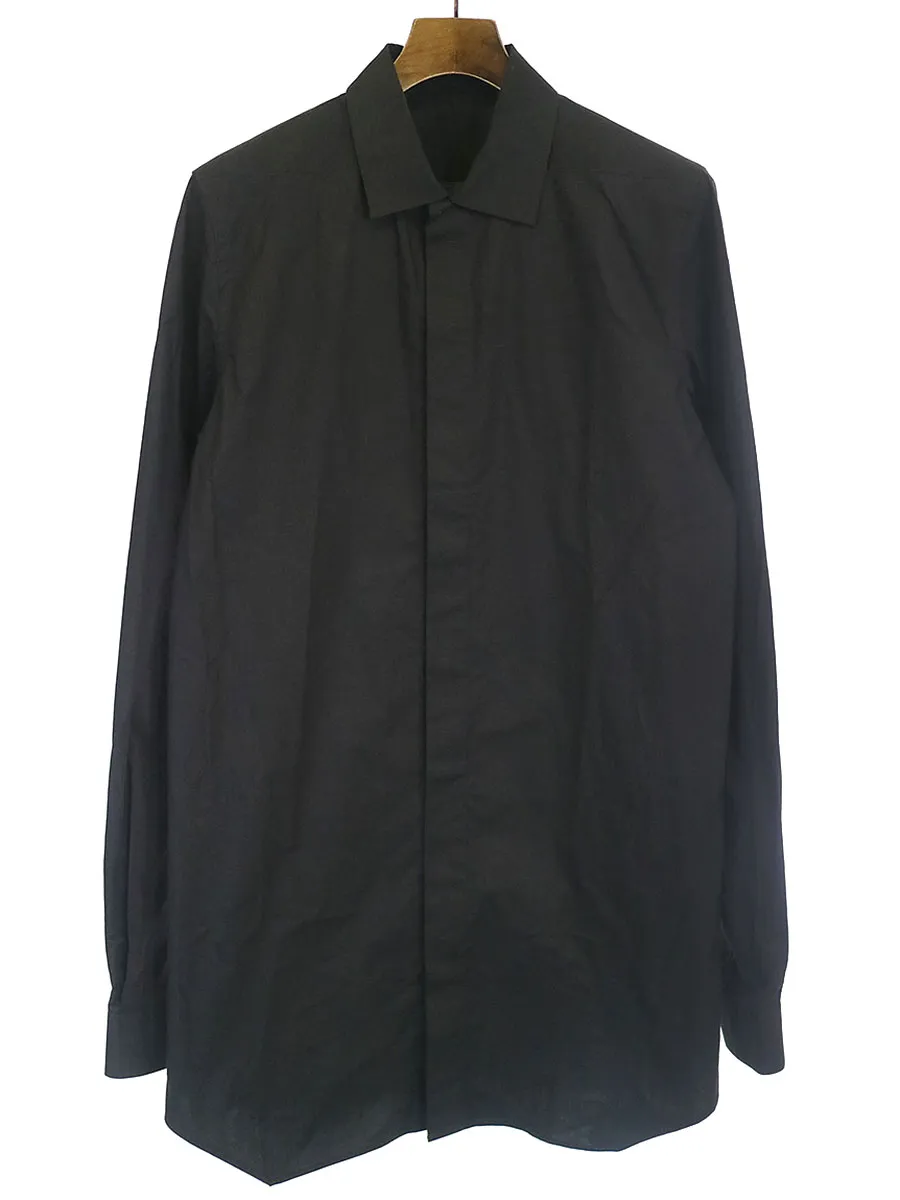Rick Owens リックオウエンス 18SS DIRT LONG LENG SHIRT ロングシャツ ブラック