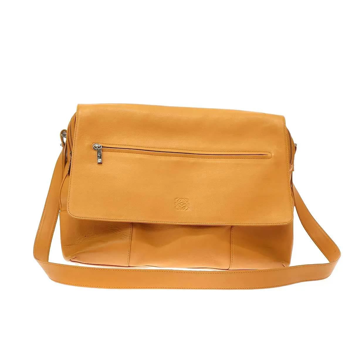 LOEWE ロエベ ヴィンテージ エンボスロゴメッセンジャーバッグ