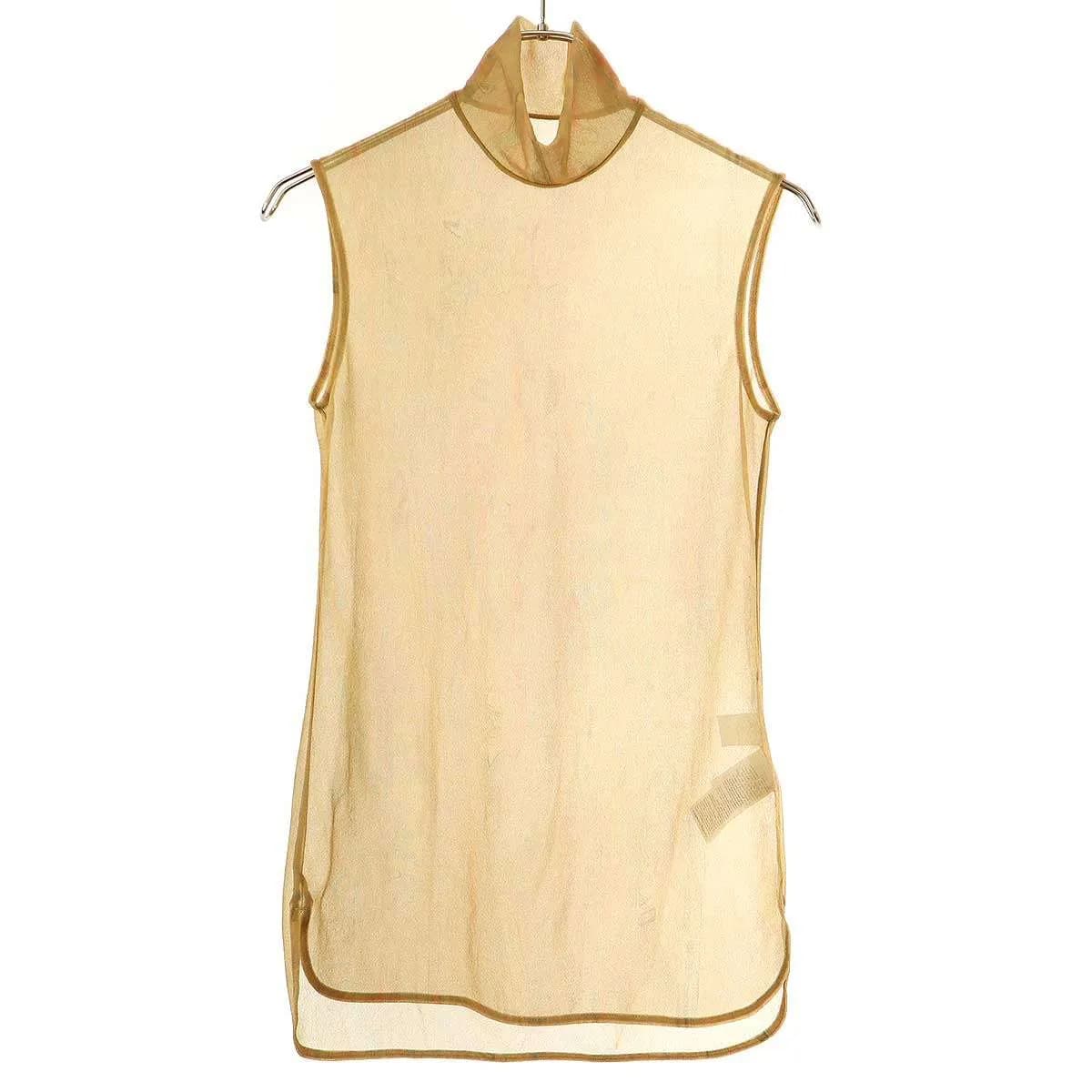 Mame Kurogouchi マメ クロゴウチ 22SS Marble Print Sheer Jersey High Neck Top シアートップス