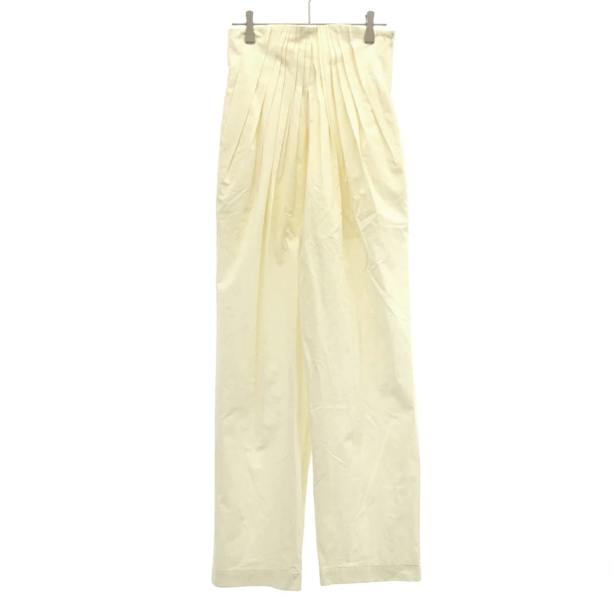 Mame Kurogouchi マメ クロゴウチ 23AW Dry Touch Cotton High Waisted Trousers トラウザーパンツ