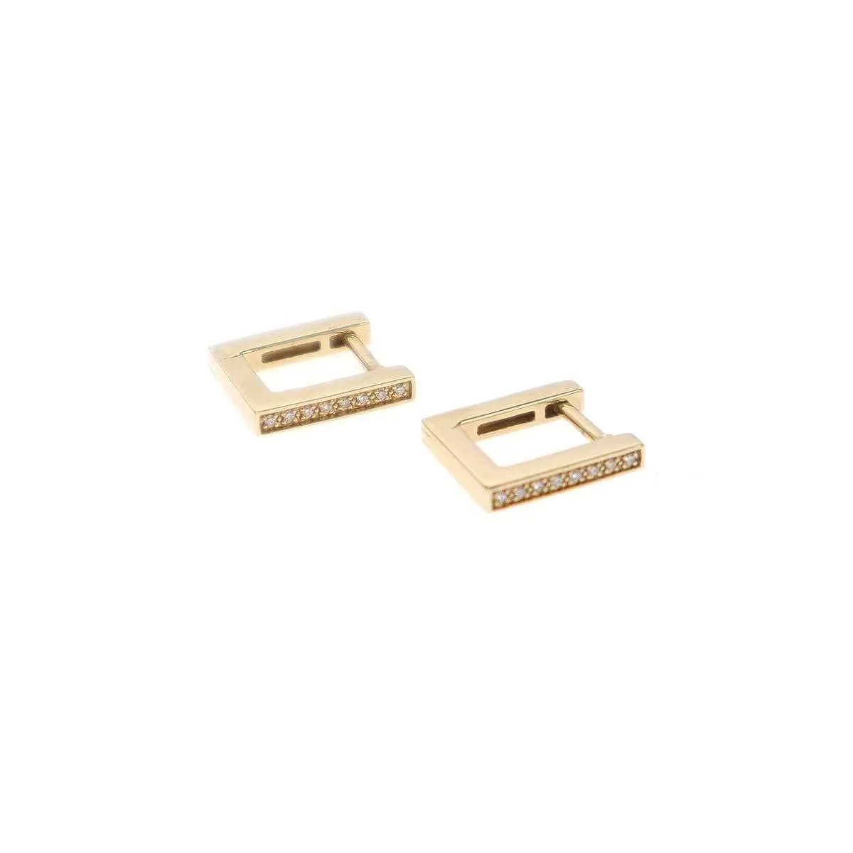 TOM WOOD トムウッド Sleek Huggie Gold brilliant ダイヤモンド ピアスセット