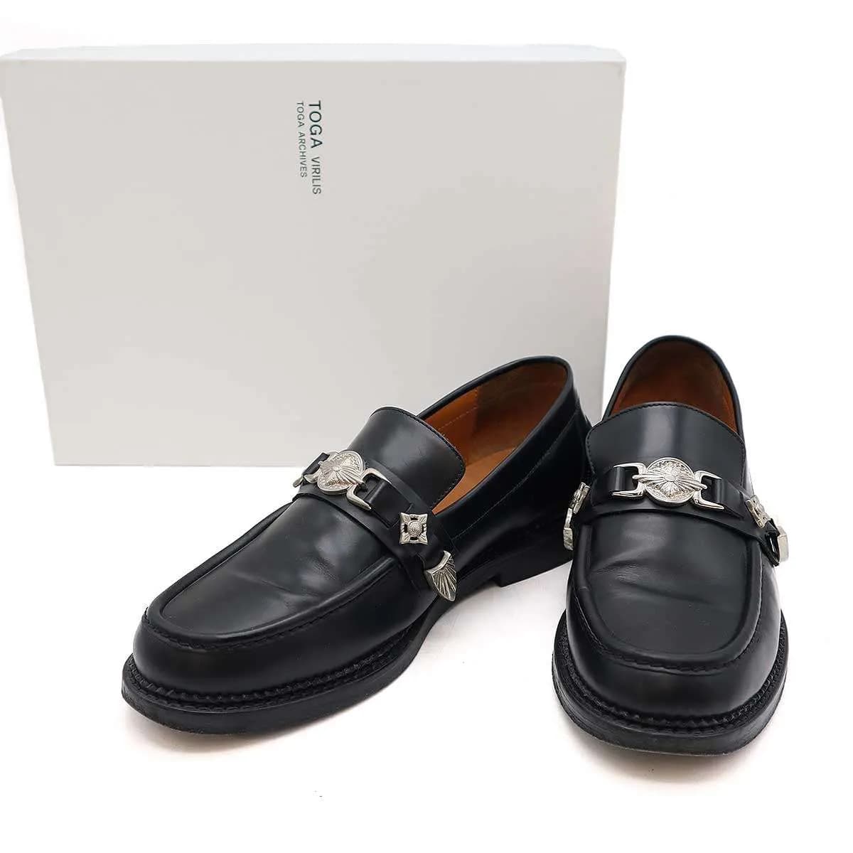 TOGA トーガ ビリリース BLACK POLIDO LOAFER レザーローファー