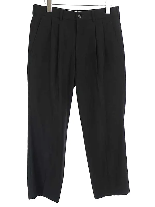 COMME des GARCONS コムデギャルソン オム プリュス 19SS カシミヤ混2タックウールテーパードパンツ