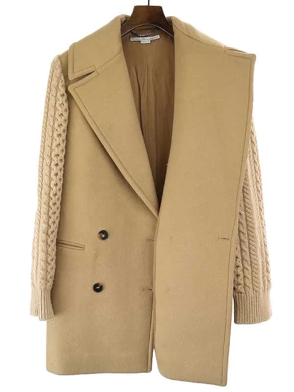 Stella McCartney ステラマッカートニー 19AW 2トーンニットスリーブコート