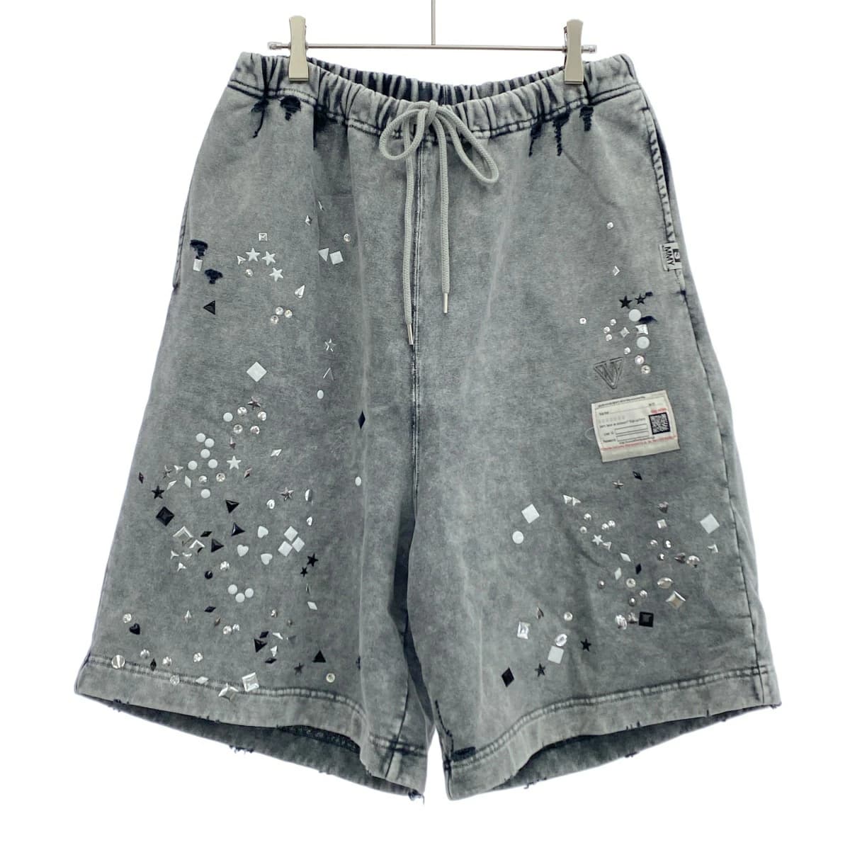 Maison MIHARA YASUHIRO メゾン ミハラヤスヒロ 25AW EMBELLISHED BLEACHED SHORTS エンベリッシュメントブリーチショートパンツ A15SP564
