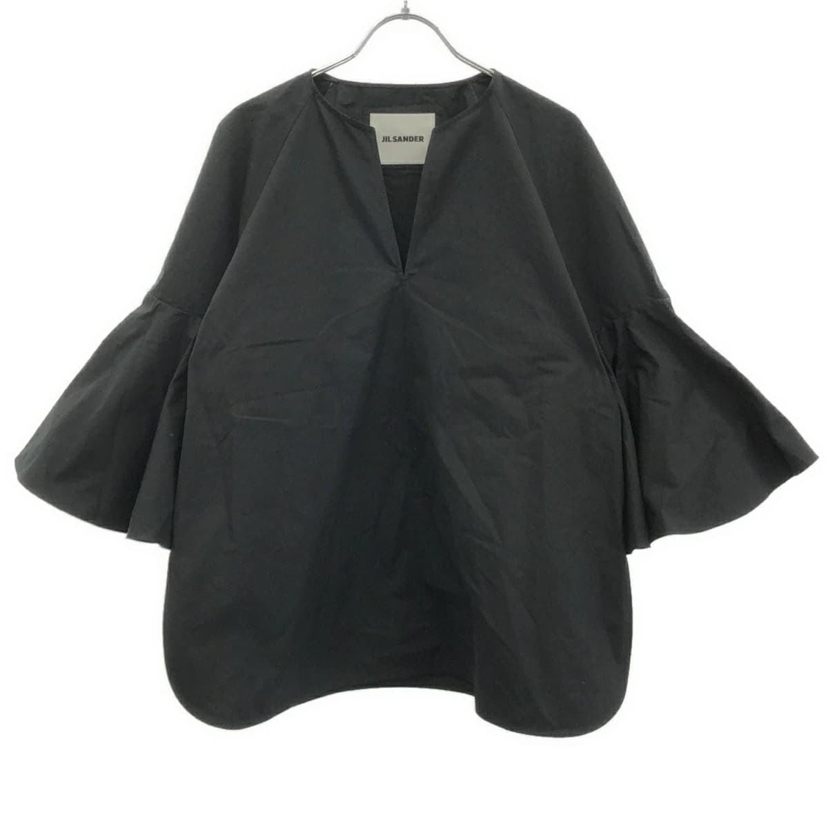 JIL SANDER ジルサンダー 21SS キーネックフリルスリーブシャツブラウス HSJWNS0022