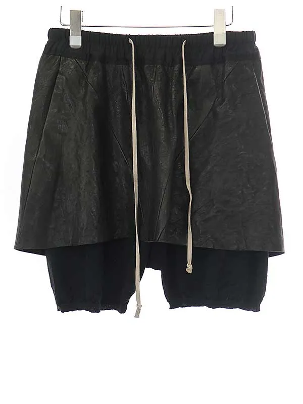 Rick Owens リックオウエンス 2009AW パンツレイヤードラムレザースカート