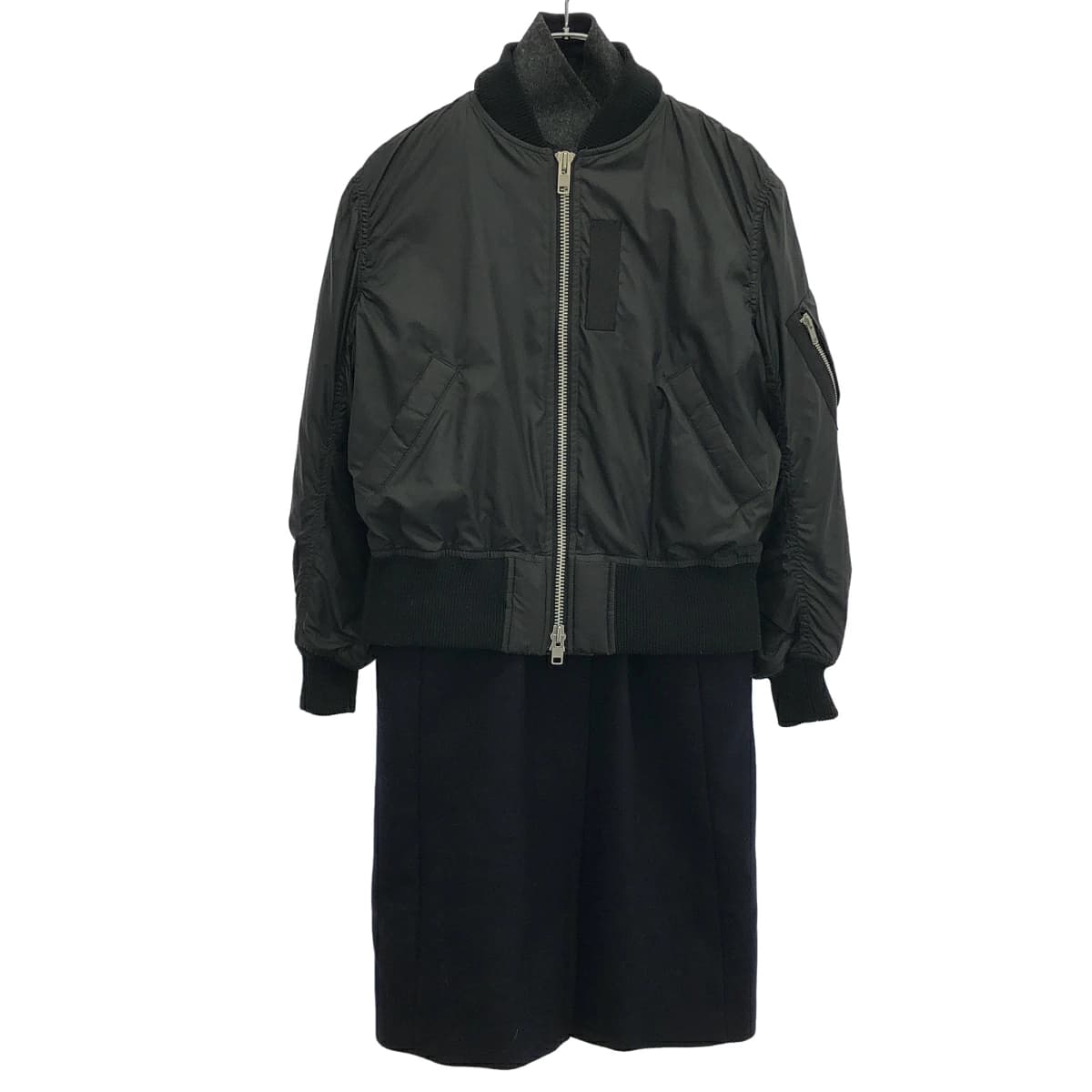 sacai サカイラック 15AW MA-1ドッキングメルトンコート 15AWLU966