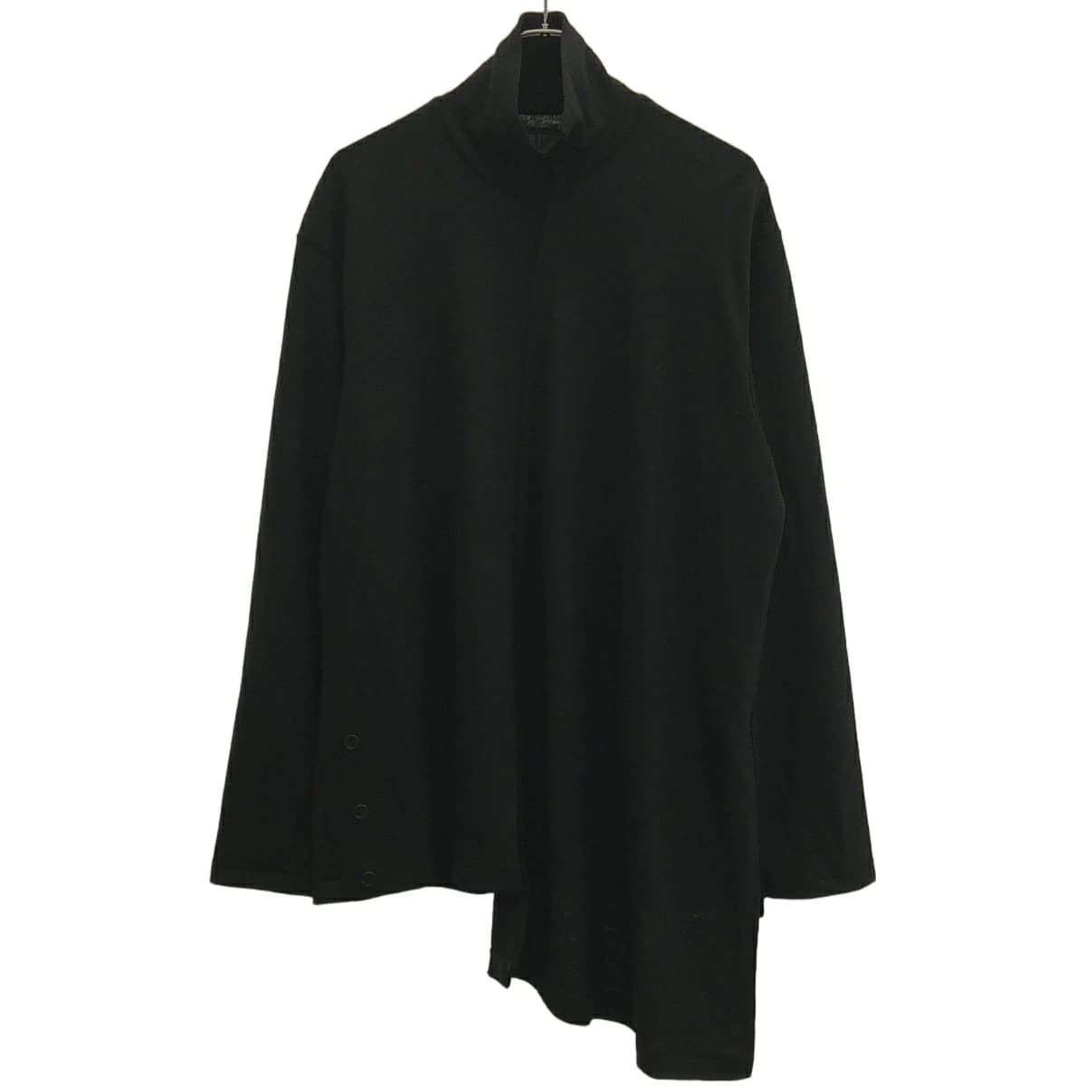 Yohji Yamamoto レギュレーション ヨウジヤマモト メン モックネックアシンメトリーウールカットソー HJ-T54-175