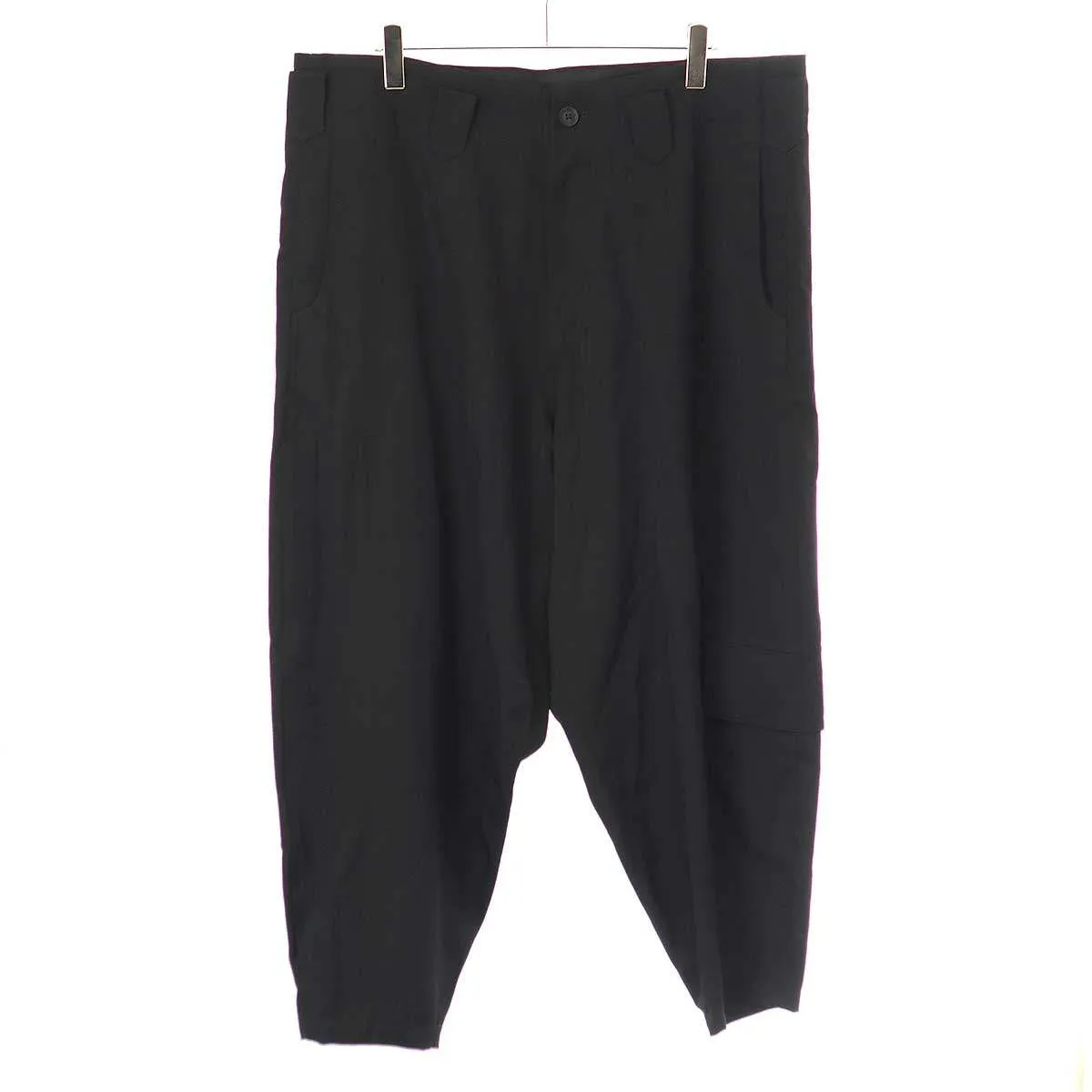 Yohji Yamamoto ヨウジヤマモト プールオム 25SS WOOL GABARDINE LEFT SIDE POCKET PANTS ウールギャバジンサイドポケットパンツ HP-P12-100