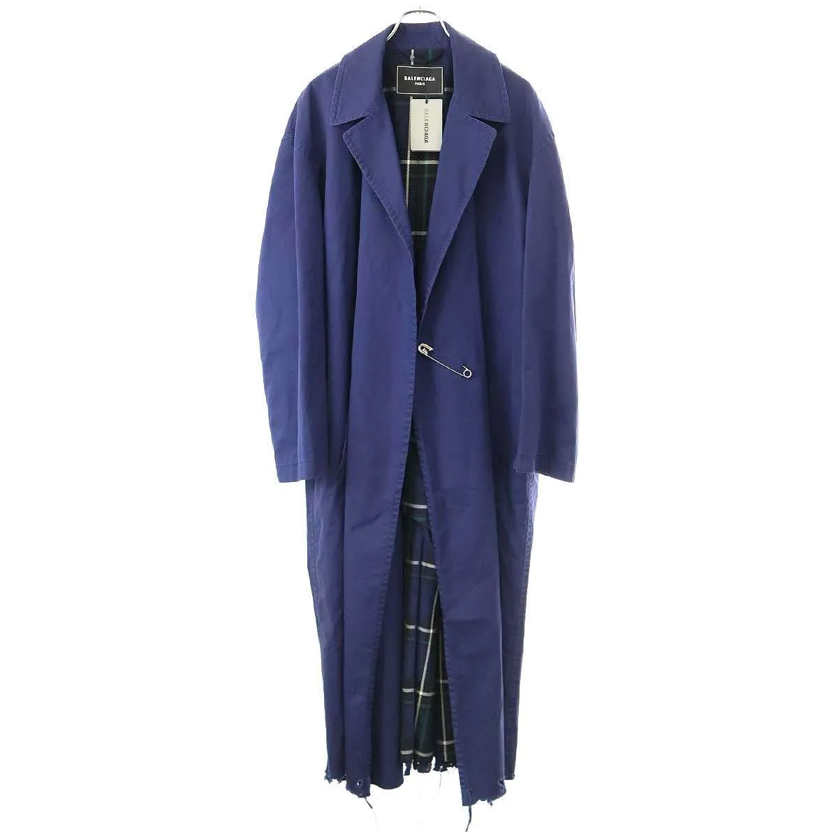 BALENCIAGA バレンシアガ 22SS セーフティーピン コットンロングコート 681165 TKP06