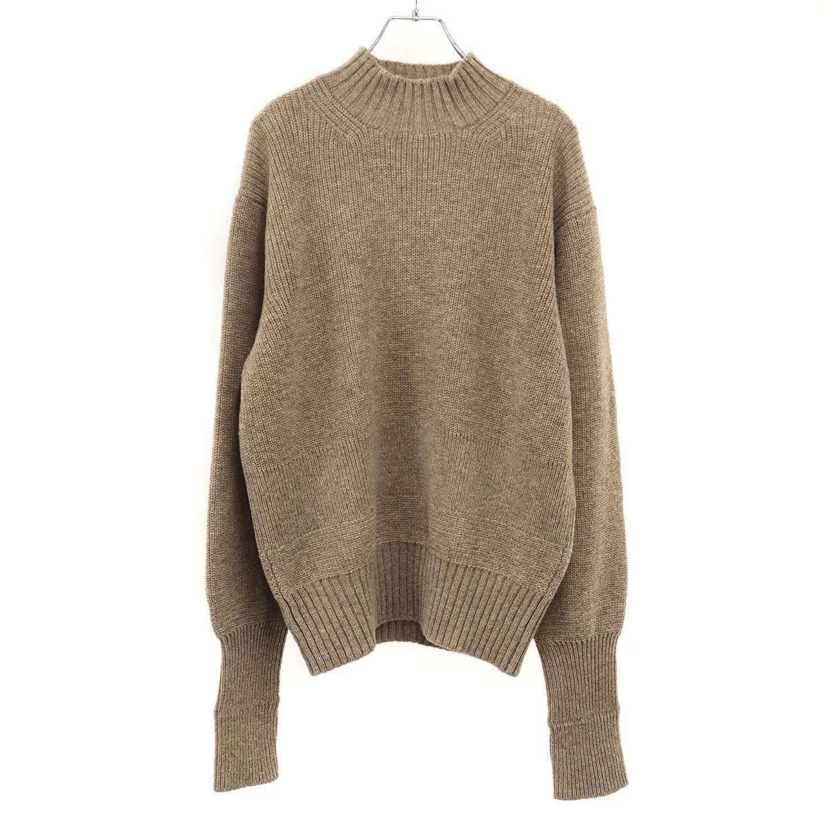 MAATEE&SONS マーティーアンドサンズ 25AW FINELAMB×SHET ARMY SWEATER モックネックニットセーター MT5303-0116B