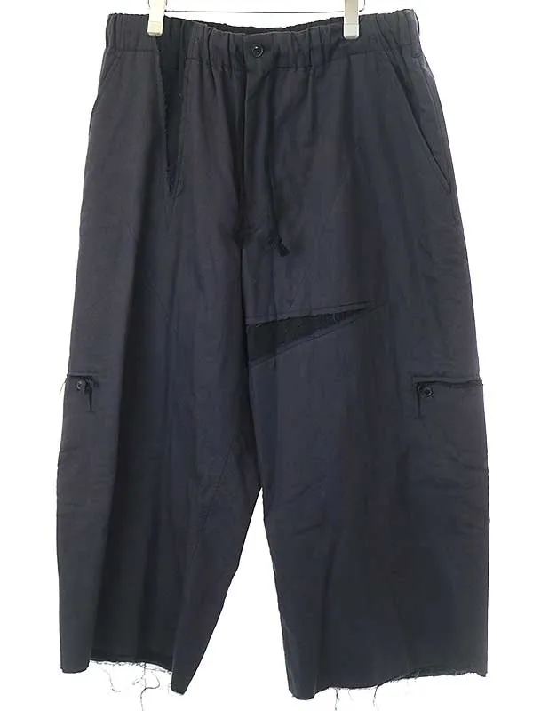 Yohji Yamamoto ヨウジヤマモト プールオム 15AW 異素材裁ち切り パンツ