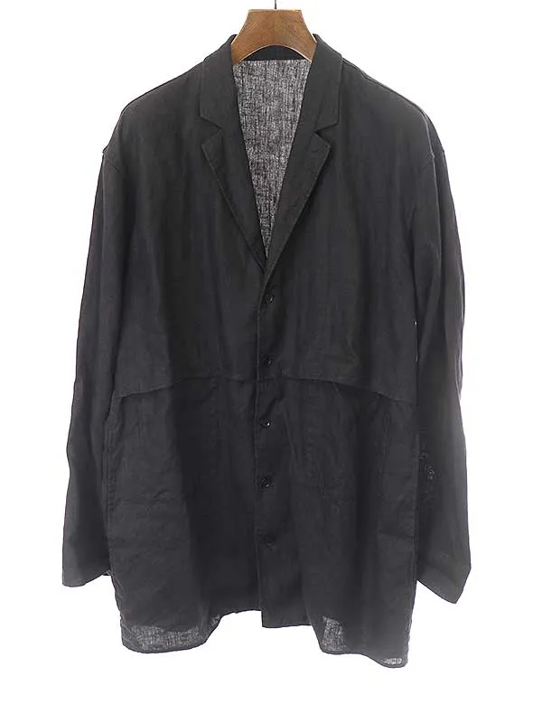Yohji Yamamoto ヨウジヤマモト プールオム 23SS リネンノッチドシャツジャケット