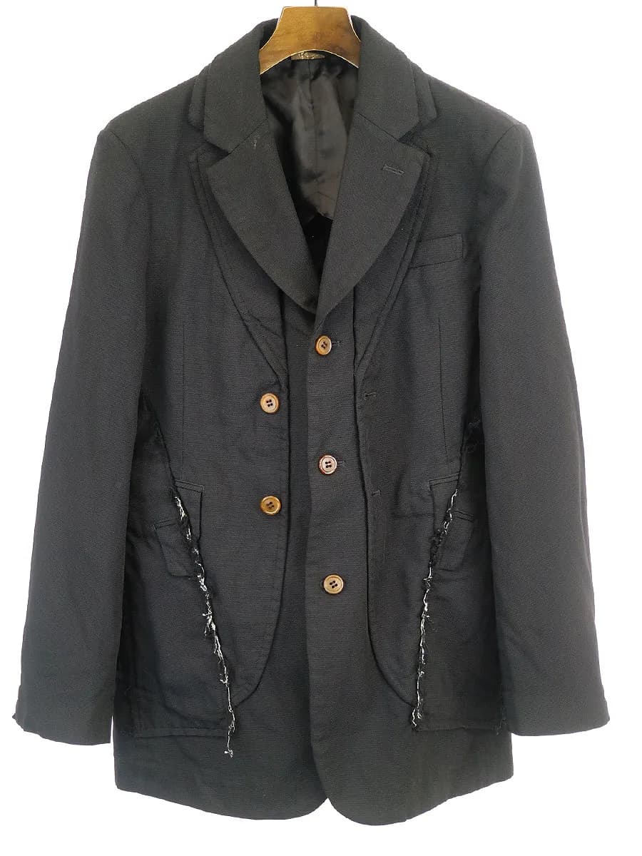 COMME des GARCONS コムデギャルソン オム プリュス 20AW ポリエステル再構築レイヤードデザインジャケット
