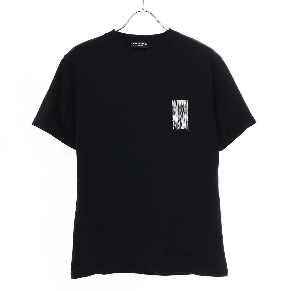BALENCIAGA バレンシアガ 21AW バーコードロゴプリントTシャツ 661705 TKVE5 ブラック L