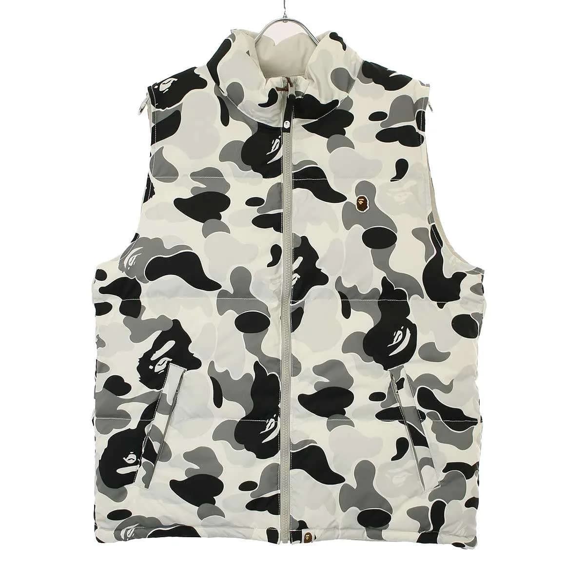 A BATHING APE ア ベイシング エイプ 23AW Camo Down Vest リバーシブルサルカモダウンベスト
