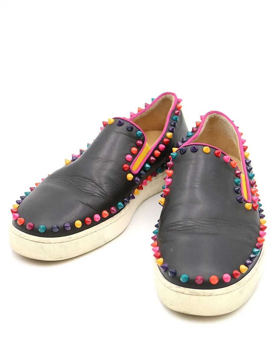 Christian Louboutin クリスチャンルブタン 14AW PIK BOAT カーフスキンレザースリッポンスニーカー