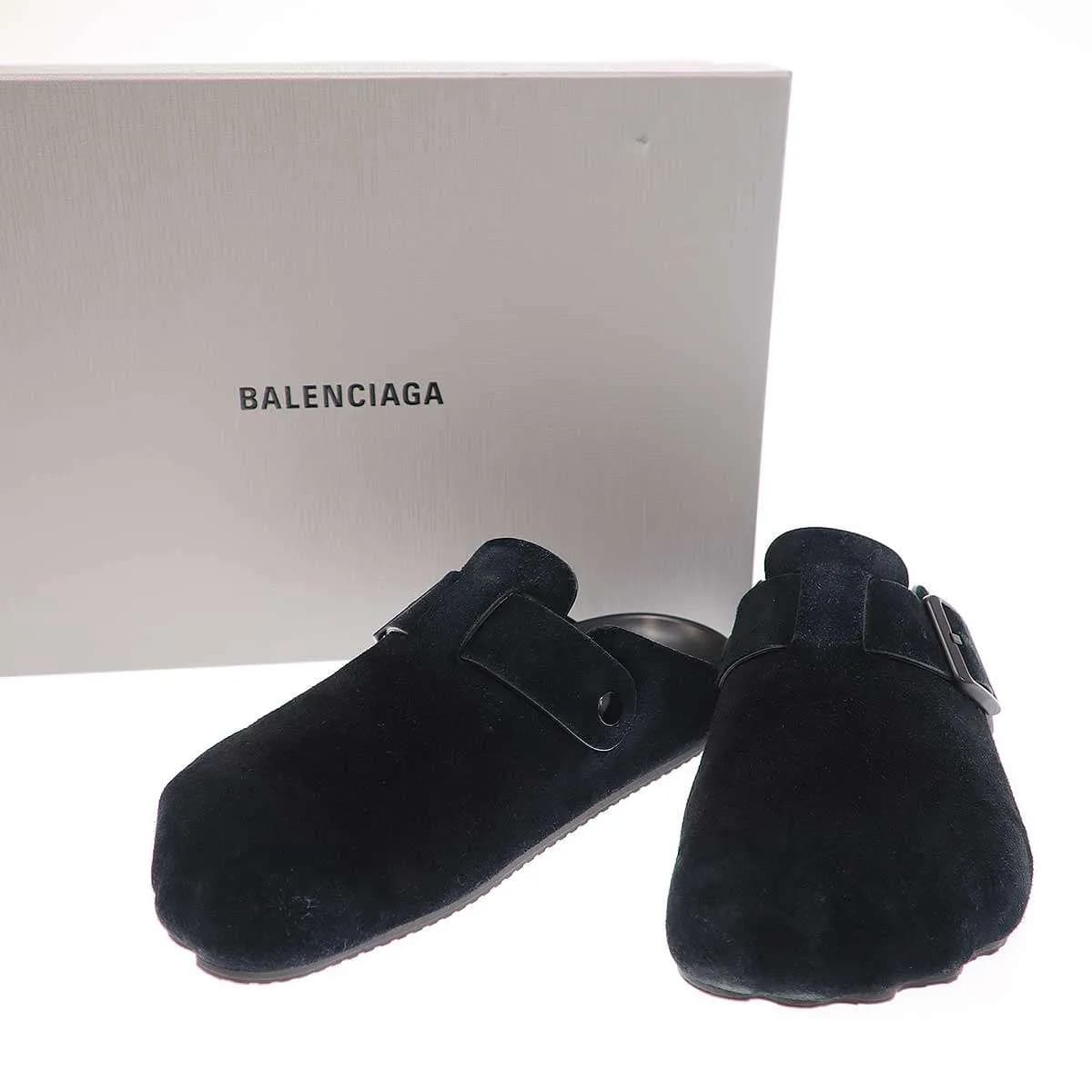 BALENCIAGA バレンシアガ Sunday Suede Mules スエードミュールサンダル 761712