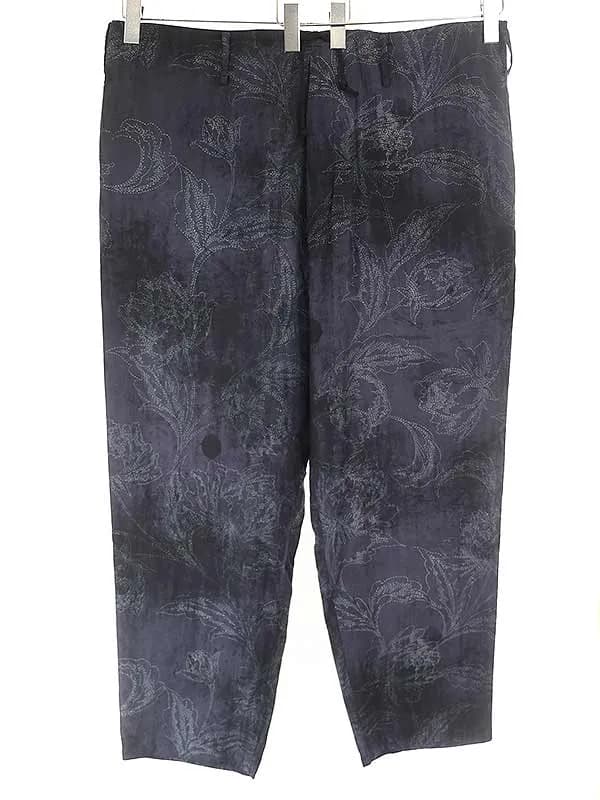 Yohji Yamamoto ヨウジヤマモトプールオム 15SS 刺し子プリントレーヨン紐パンツ