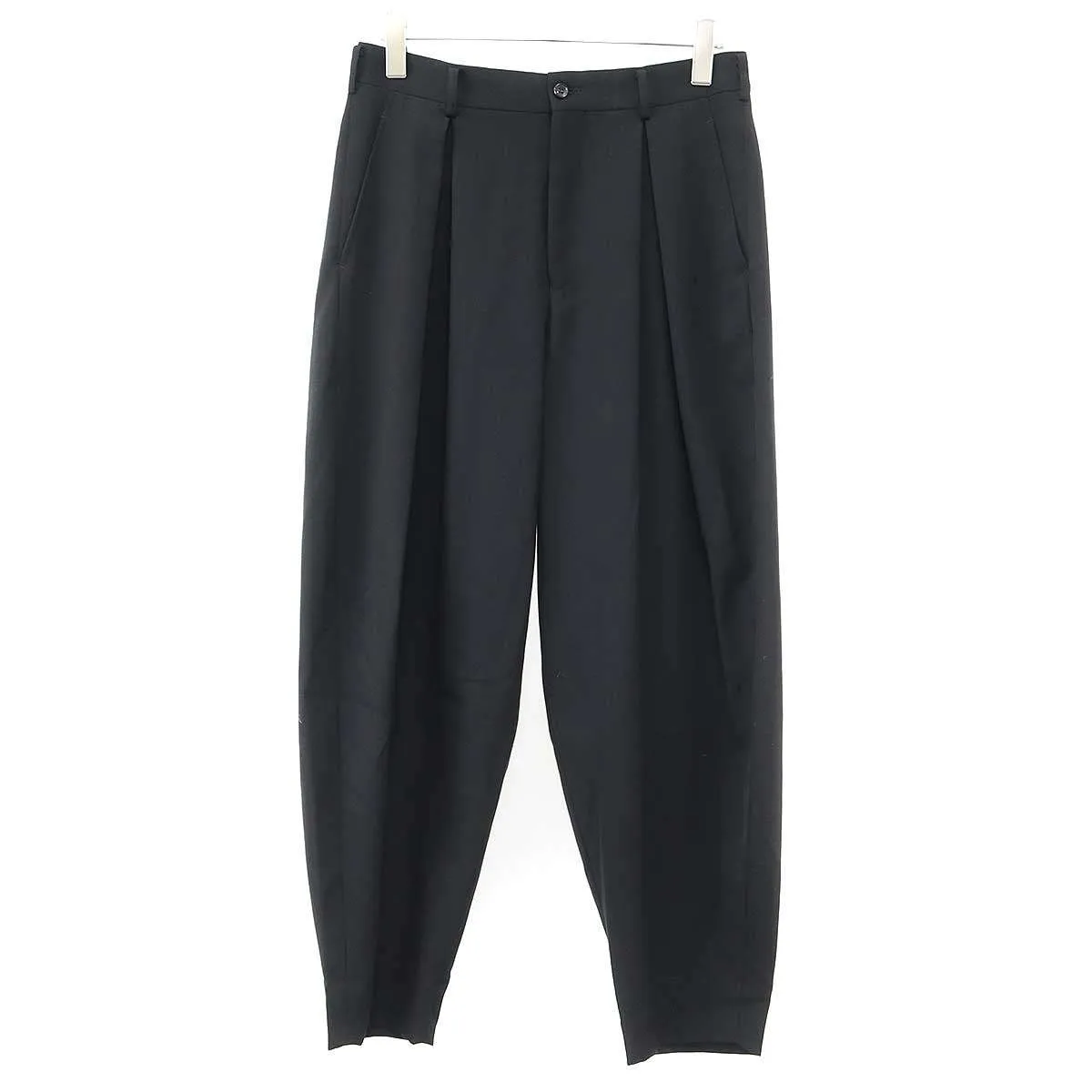 COMME des GARCONS コム デギャルソンオムプリュス 25AW ウールギャバジンボックスプリーツワイドパンツ
