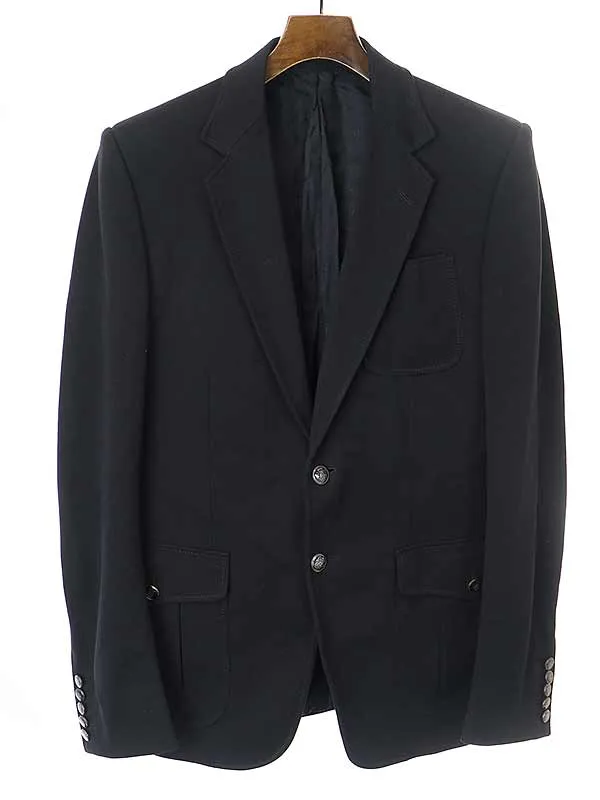 GUCCI グッチ エンブレムボタンコットンストレッチテーラードジャケット