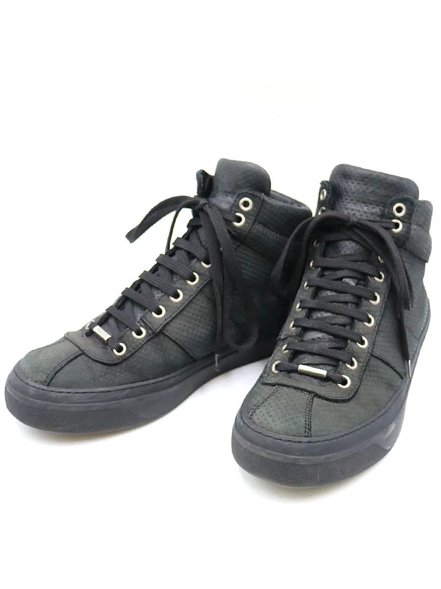 JIMMY CHOO ジミー チュウ BELGRAVIA スタースタッズパンチングハイカットスニーカー